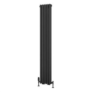 Eastbrook Rivassa 1800 x 293 Matt Anthracite 3 Column Vertical Radiator