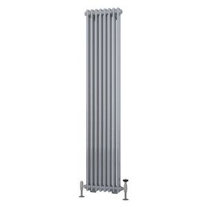 Eastbrook Rivassa 1800 x 383 Chrome Effect 2 Column Vertical Radiator