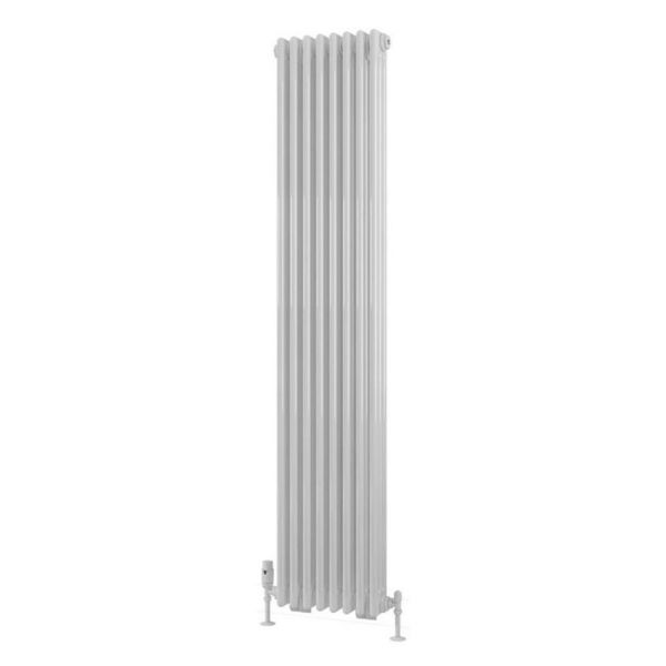 Eastbrook Rivassa 1800 x 383 Gloss White 3 Column Vertical Radiator