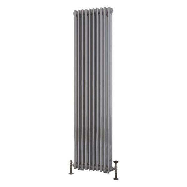 Eastbrook Rivassa 1800 x 473 Chrome Effect 3 Column Vertical Radiator