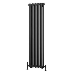 Eastbrook Rivassa 1800 x 473 Matt Anthracite 2 Column Vertical Radiator