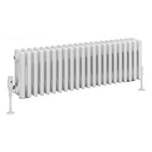 Eastbrook Rivassa 300 x 1010 Gloss White 4 Column Horizontal Radiator