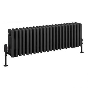 Eastbrook Rivassa 300 x 1010 Matt Anthracite 4 Column Horizontal Radiator