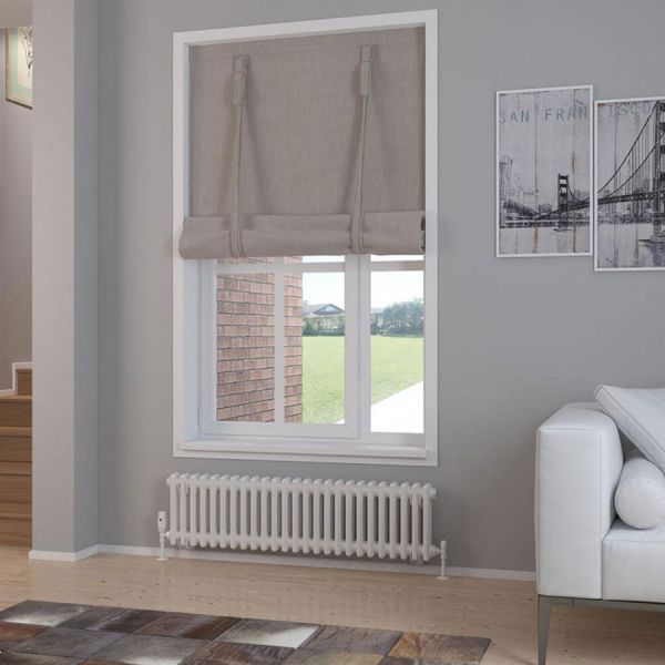 Eastbrook Rivassa 300 x 1148 Gloss White 2 Column Horizontal Radiator #2