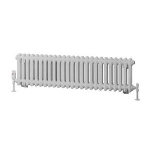 Eastbrook Rivassa 300 x 1148 Gloss White 2 Column Horizontal Radiator