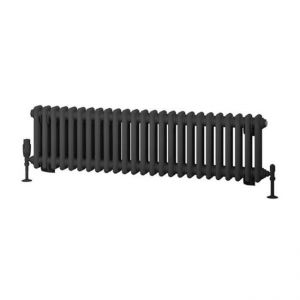 Eastbrook Rivassa 300 x 1148 Matt Anthracite 2 Column Horizontal Radiator