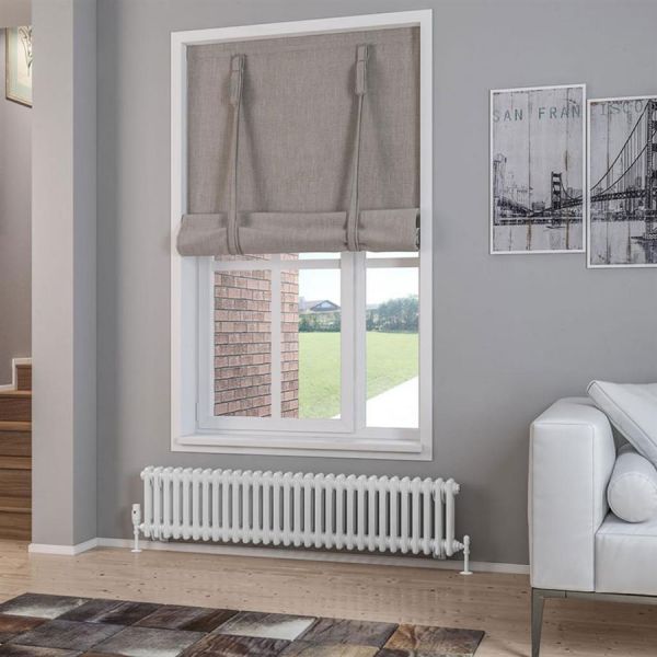 Eastbrook Rivassa 300 x 1373 Gloss White 2 Column Horizontal Radiator #2