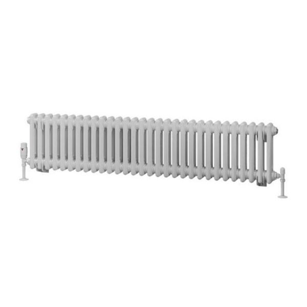 Eastbrook Rivassa 300 x 1373 Gloss White 2 Column Horizontal Radiator