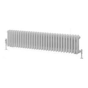 Eastbrook Rivassa 300 x 1373 Gloss White 3 Column Horizontal Radiator