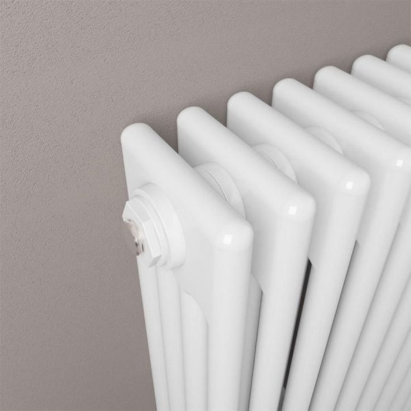 Eastbrook Rivassa 300 x 1373 Gloss White 4 Column Horizontal Radiator #3