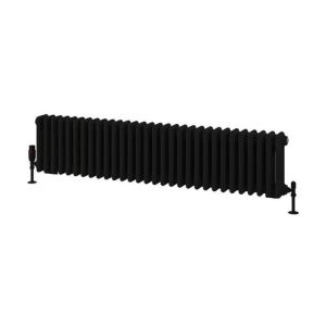 Eastbrook Rivassa 300 x 1373 Matt Black 3 Column Radiator