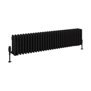 Eastbrook Rivassa 300 x 1373 Matt Black 4 Column Radiator