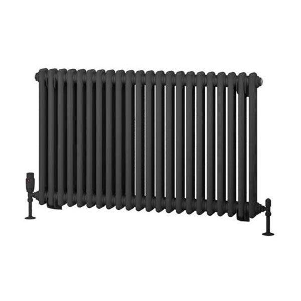 Eastbrook Rivassa 600 x 1010 Matt Anthracite 2 Column Horizontal Radiator