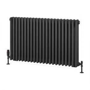 Eastbrook Rivassa 600 x 1010 Matt Anthracite 3 Column Horizontal Radiator