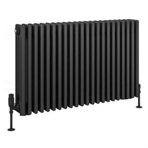Eastbrook Rivassa 600 x 1010 Matt Anthracite 4 Column Horizontal Radiator
