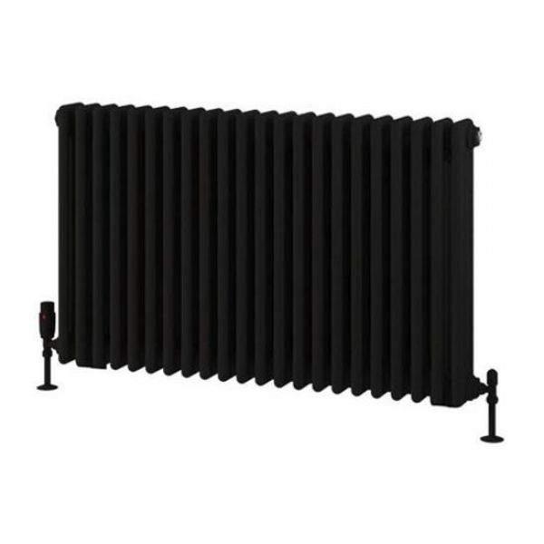 Eastbrook Rivassa 600 x 1010 Matt Black 3 Column Radiator