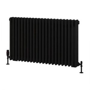 Eastbrook Rivassa 600 x 1010 Matt Black 3 Column Radiator