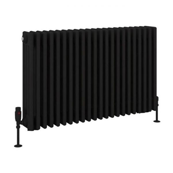 Eastbrook Rivassa 600 x 1010 Matt Black 4 Column Radiator