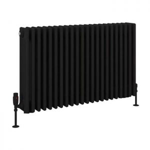 Eastbrook Rivassa 600 x 1010 Matt Black 4 Column Radiator