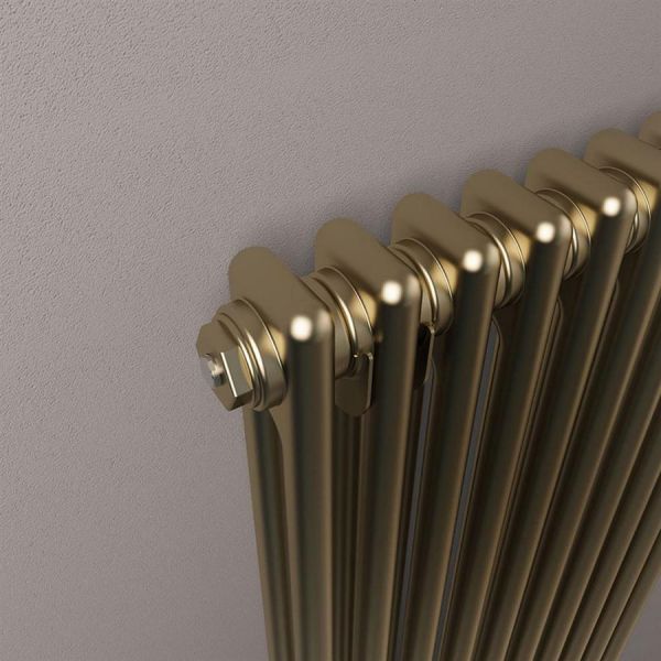 Eastbrook Rivassa 600 x 1148 Bronze Effect 2 Column Horizontal Radiator #3