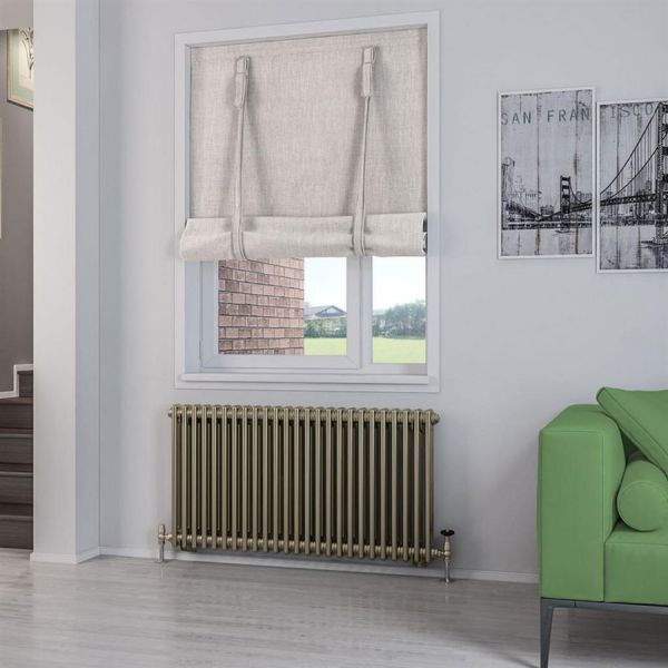 Eastbrook Rivassa 600 x 1148 Bronze Effect 2 Column Horizontal Radiator #2