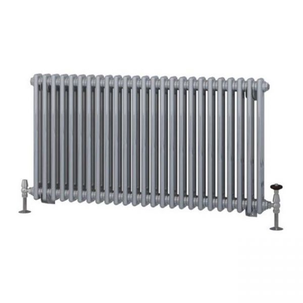 Eastbrook Rivassa 600 x 1148 Chrome Effect 2 Column Horizontal Radiator