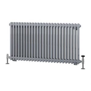 Eastbrook Rivassa 600 x 1148 Chrome Effect 2 Column Horizontal Radiator