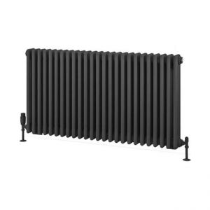 Eastbrook Rivassa 600 x 1148 Matt Anthracite 3 Column Horizontal Radiator