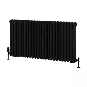Eastbrook Rivassa 600 x 1148 Matt Black 3 Column Radiator