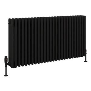 Eastbrook Rivassa 600 x 1190 Matt Black 4 Column Radiator