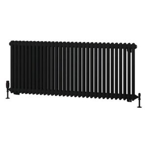 Eastbrook Rivassa 600 x 1460 Matt Black 2 Column Radiator