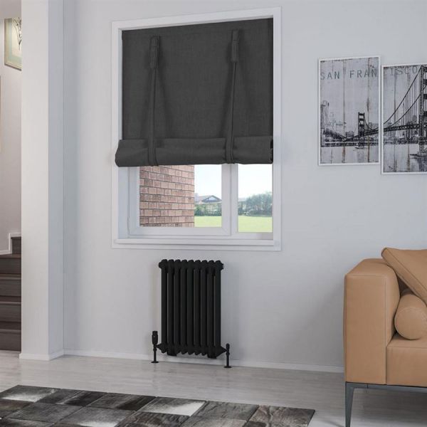 Eastbrook Rivassa 600 x 428 Matt Black 2 Column Radiator #2