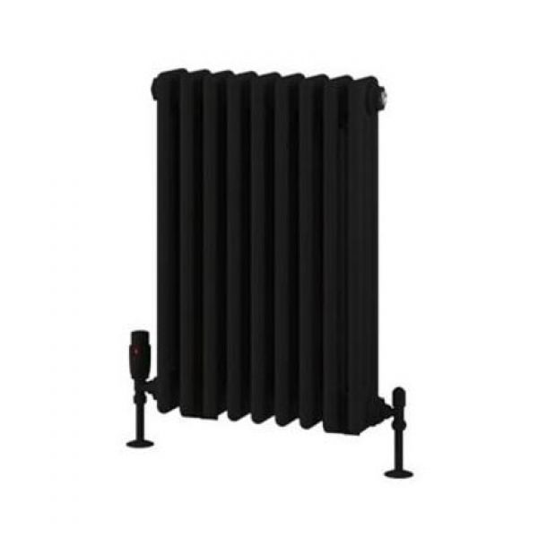 Eastbrook Rivassa 600 x 428 Matt Black 3 Column Radiator