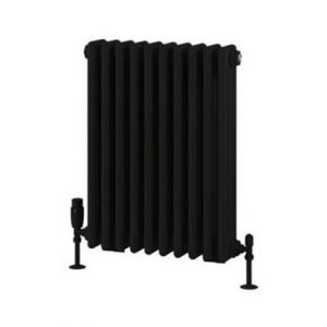 Eastbrook Rivassa 600 x 473 Matt Black 3 Column Radiator