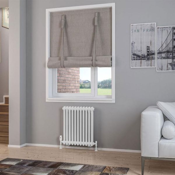 Eastbrook Rivassa 600 x 518 Gloss White 2 Column Horizontal Radiator #2