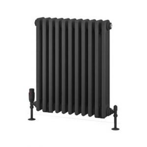 Eastbrook Rivassa 600 x 518 Matt Anthracite 3 Column Horizontal Radiator
