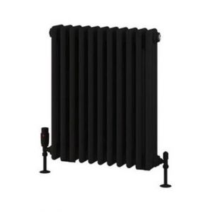 Eastbrook Rivassa 600 x 518 Matt Black 3 Column Radiator