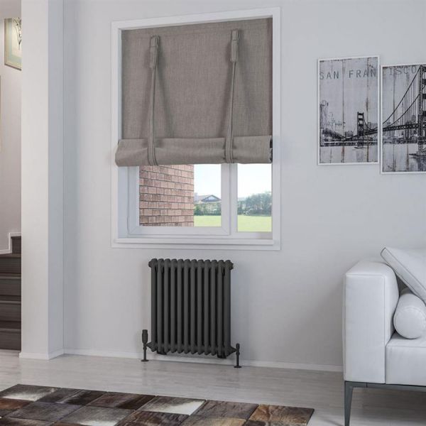 Eastbrook Rivassa 600 x 563 Matt Anthracite 2 Column Horizontal Radiator #2
