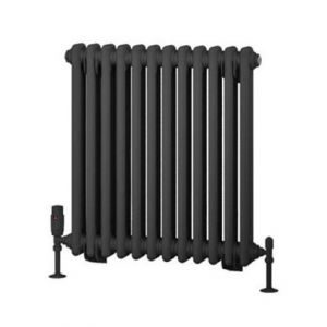Eastbrook Rivassa 600 x 563 Matt Anthracite 2 Column Horizontal Radiator