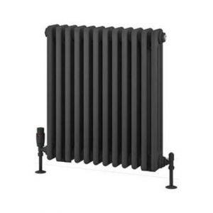 Eastbrook Rivassa 600 x 563 Matt Anthracite 3 Column Horizontal Radiator