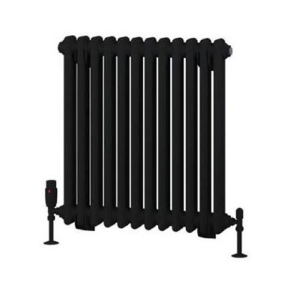 Eastbrook Rivassa 600 x 563 Matt Black 2 Column Radiator