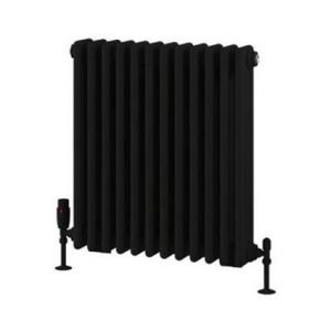 Eastbrook Rivassa 600 x 563 Matt Black 3 Column Radiator