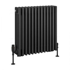 Eastbrook Rivassa 600 x 605 Matt Anthracite 4 Column Horizontal Radiator