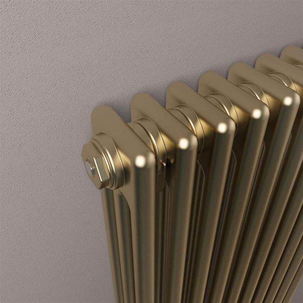 Eastbrook Rivassa 600 x 608 Bronze Effect 3 Column Horizontal Radiator #3