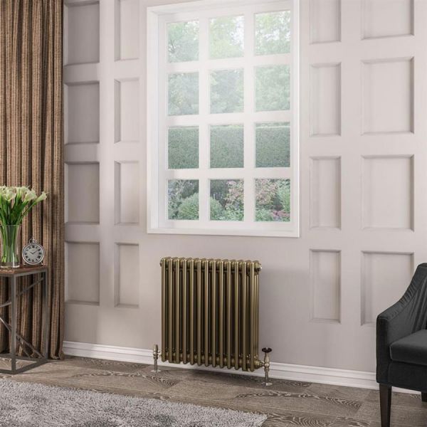 Eastbrook Rivassa 600 x 608 Bronze Effect 3 Column Horizontal Radiator #2