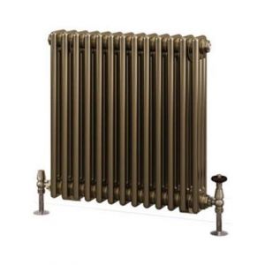 Eastbrook Rivassa 600 x 608 Bronze Effect 3 Column Horizontal Radiator