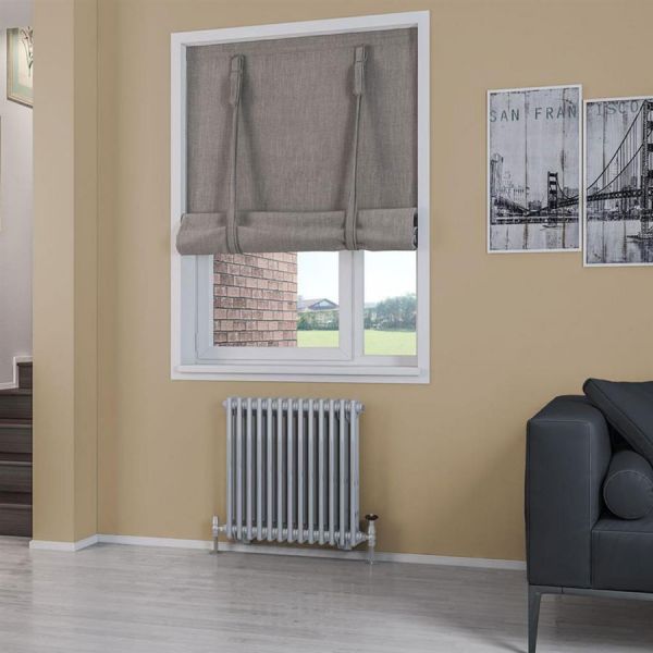 Eastbrook Rivassa 600 x 608 Chrome Effect 2 Column Horizontal Radiator #2