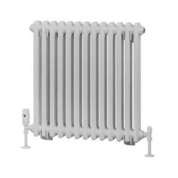 Eastbrook Rivassa 600 x 608 Gloss White 2 Column Horizontal Radiator
