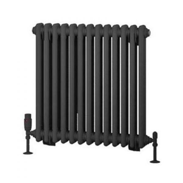 Eastbrook Rivassa 600 x 608 Matt Anthracite 2 Column Horizontal Radiator