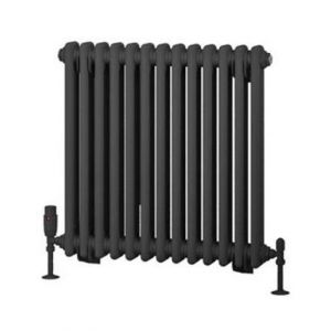Eastbrook Rivassa 600 x 608 Matt Anthracite 2 Column Horizontal Radiator
